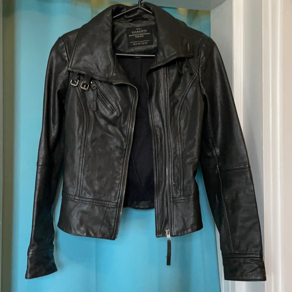 Allsaints Belvedere biker jacket. UK 6/ US 2. - Picture 3 of 8
